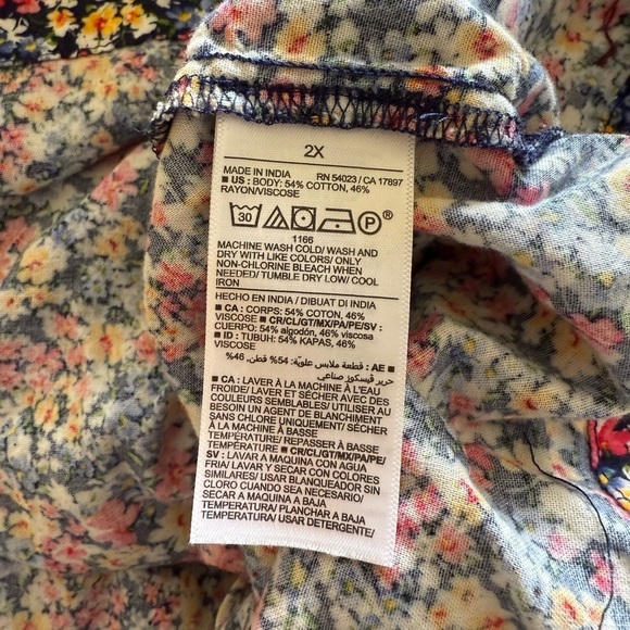 Old Navy Floral Print Adjustable Strap Cami Tiered Dress in Size 2X - Picture 10 of 10